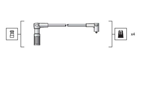 MAGNETI MARELLI uždegimo laido komplektas 941318111148